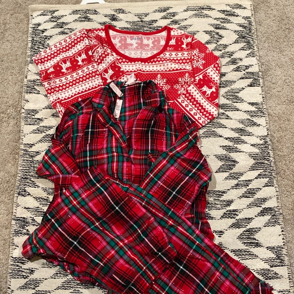 Two pairs Size M Pajamas; Old Navy and Victoria’s Secret(NWT)